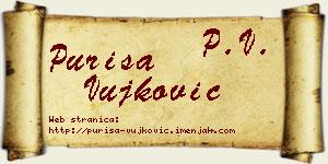 Puriša Vujković vizit kartica